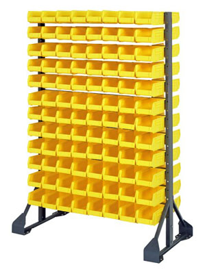 Double Sided Rail System w/ 192 Bins, 36" Long