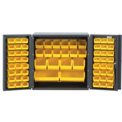 All Welded Bin Cabinet w/ 66 Multi Size Bins, 36" Wide