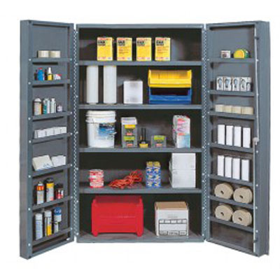 All Welded Storage Cabinet w/ 4 Adjustable Interior Shelves and 14 Adjustable Door Shelves, 48" Wide