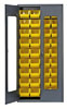 Clear-View Security Bin Cabinet w/ (36) 14-3/4'L Bins, 36'W