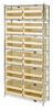 Giant Open Hopper Wire Shelving System w/ (24) 10-7/8'L Bins, 14' Wide