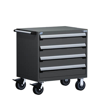 R5BDD-2803, Heavy-Duty Mobile Cabinet, 4 Drawers