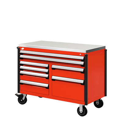 R5XHE-1018, Heavy-Duty Mobile Cabinet, Stainless Top
