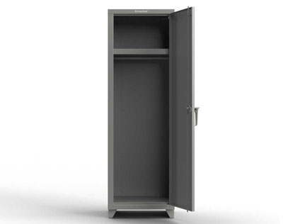 Heavy Duty 14 GA Single-Tier Locker with Shelf & Hanger Rod, 1 Compartment