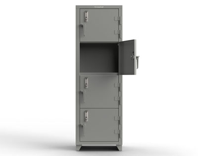 Heavy Duty 14 GA 4-Tier Locker with Keyless Entry Lock, 4 Compartments