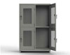 Heavy Duty 14 GA Double-Tier Ventilated Locker, 4 Compartments