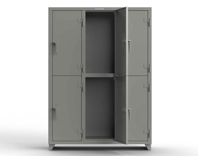 Heavy Duty 14 GA Double-Tier Locker, 6 Compartments
