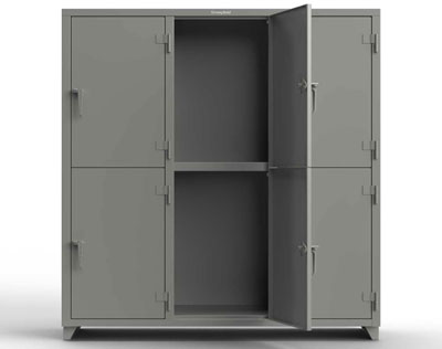 Heavy Duty 14 GA Double-Tier Locker, 6 Compartments