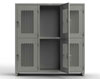 Heavy Duty 14 GA Double-Tier Ventilated Locker, 6 Compartments