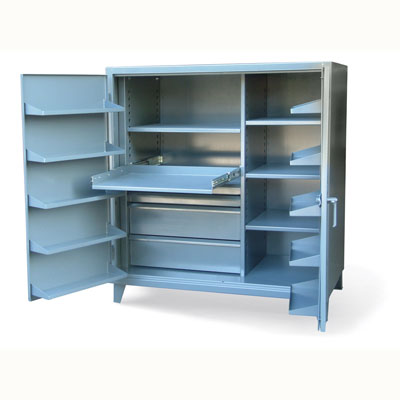 Industrial Cabinet with Door Shelves