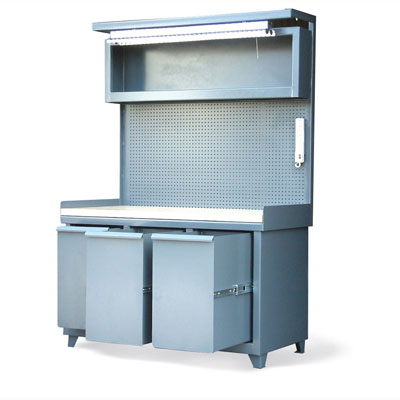 Workstation with Large Slide-Out Drawers