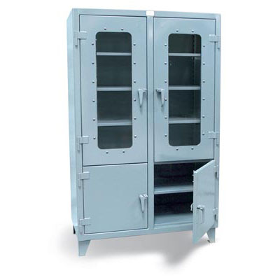 Combination Clear View and Solid Door Cabinet, 72"W x 24"D x 78"H